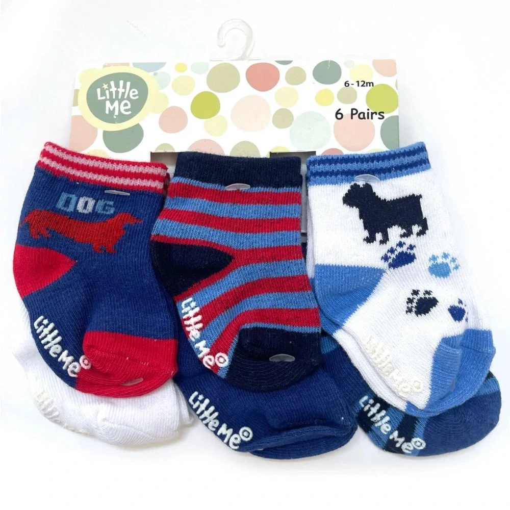 6 pairs Little Me Baby Socks Set